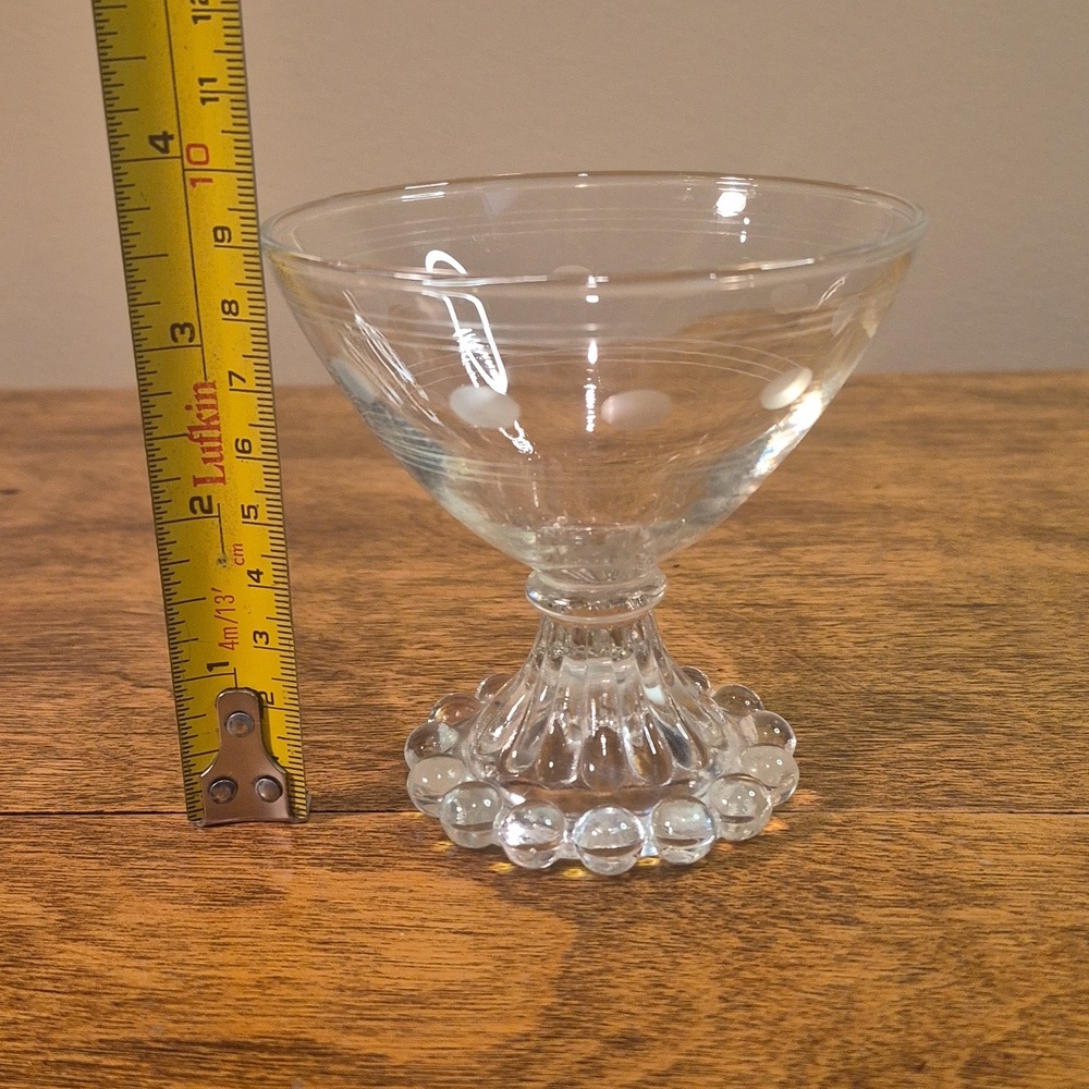 ANCHOR HOCKING Vintage Berwick "Boopie" Glasses Etched Circles and Bands, Set 5 - Picture 12 of 14
